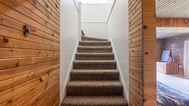 1160 Bethel Ave, Mammoth Spring, AR 72554 - stairs with wooden walls