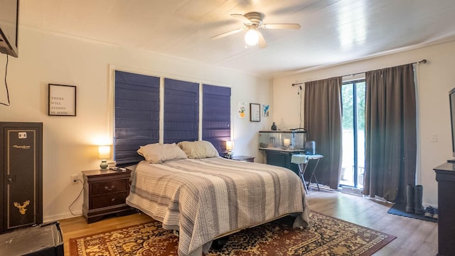 1160 Bethel Ave, Mammoth Spring, AR 72554 - bedroom featuring wood finished floors and ceiling fan