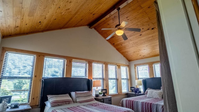 4534 Bayou Access Rd, Mammoth Spring, AR 72554 - bedroom with wood ceiling and a ceiling fan