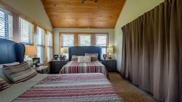 4534 Bayou Access Rd, Mammoth Spring, AR 72554 - bedroom with lofted ceiling and wood ceiling