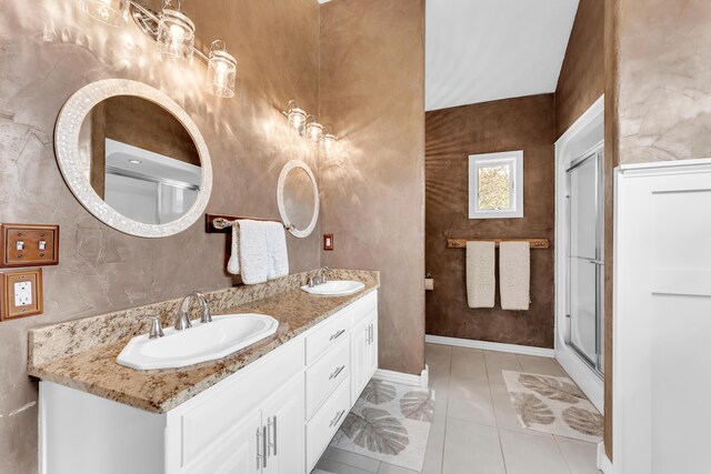 3318 Winged Foot Dr, Nixa, MO 65714 - bathroom with double vanity and tile patterned floors
