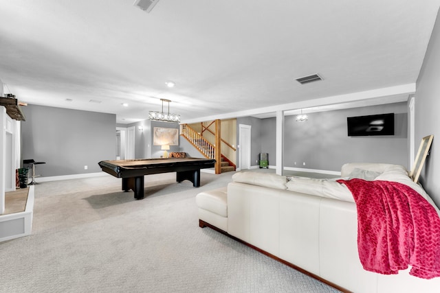 3318 Winged Foot Dr, Nixa, MO 65714 - game room with carpet floors and billiards table