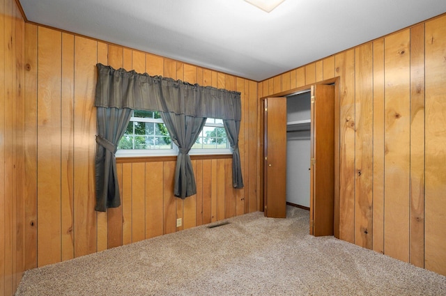 13762 State Highway Z, Verona, MO 65769 - unfurnished bedroom featuring carpet and wooden walls