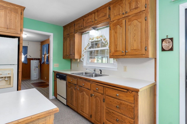 13762 State Highway Z, Verona, MO 65769 - kitchen with white appliances, light countertops, and brown cabinets