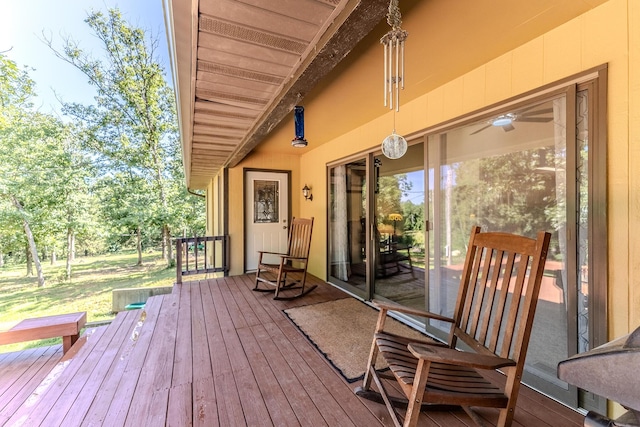 10675 State Highway Aa, Grovespring, MO 65662 - wooden terrace featuring view of wooded area