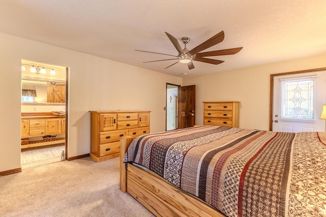 10675 State Highway Aa, Grovespring, MO 65662 - bedroom featuring carpet flooring, a ceiling fan, and ensuite bath