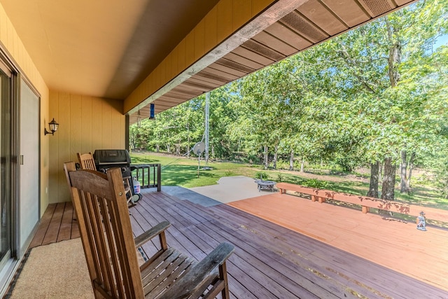 10675 State Highway Aa, Grovespring, MO 65662 - deck with a yard and view of wooded area