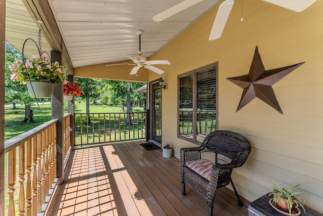 10675 State Highway Aa, Grovespring, MO 65662 - porch featuring ceiling fan