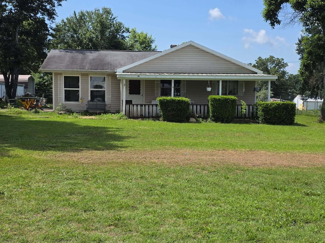 224 Clarkson Rd, Protem, MO 65733 - view of front of home featuring covered porch and a front lawn