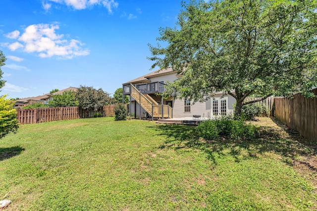 639 N Althea Ave, Nixa, MO 65714 - fenced backyard featuring stairs and a deck