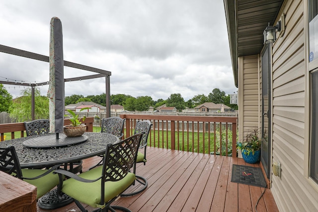 1925 E Costa Mesa Ct, Ozark, MO 65721 - deck with outdoor dining space and a fenced backyard