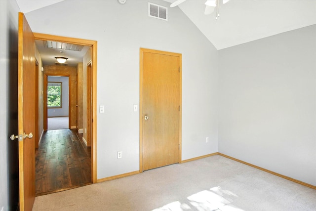 4939 S Prairie View Ave, Battlefield, MO 65619 - unfurnished bedroom with attic access, lofted ceiling, and carpet floors
