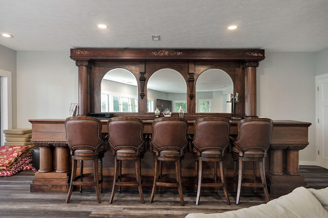 199 Cardinal Rd, Hollister, MO 65672 - indoor dry bar with wood finished floors and recessed lighting