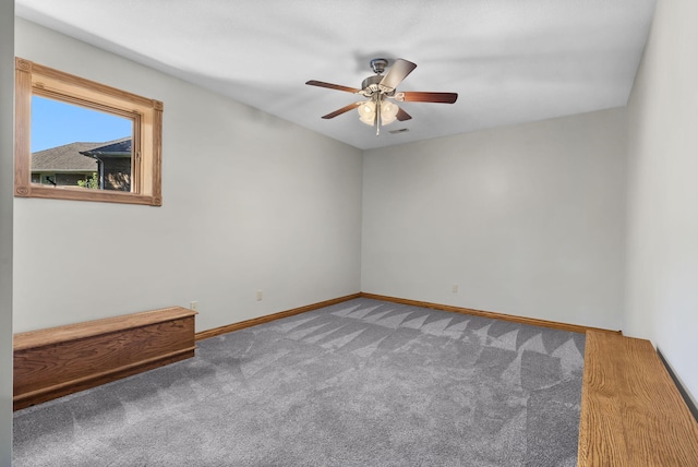 2661 E Ridgewood Dr, Springfield, MO 65804 - carpeted empty room featuring ceiling fan and baseboards