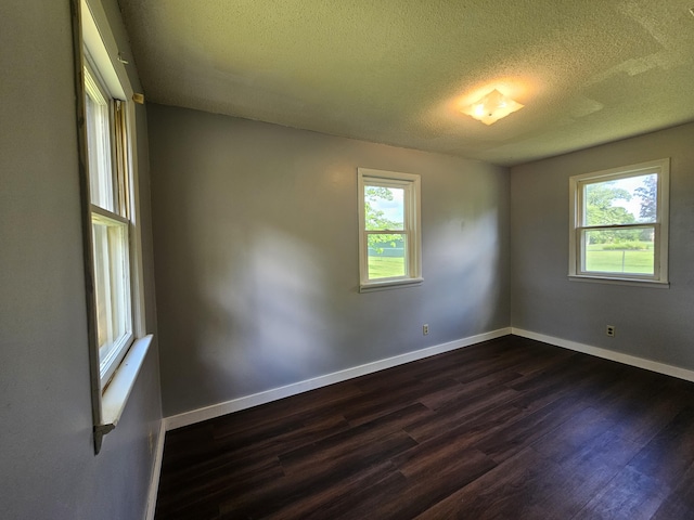 1713 Wall Rd, Mountain Grove, MO 65711 - spare room with plenty of natural light, dark wood-type flooring, and a textured ceiling