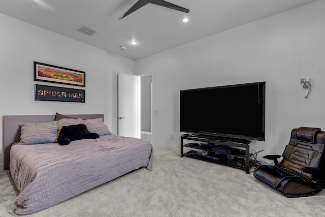 6298 E Summit View Dr, Springfield, MO 65809 - bedroom with carpet, recessed lighting, and ceiling fan