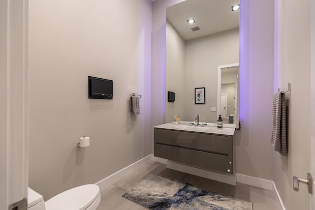 6298 E Summit View Dr, Springfield, MO 65809 - half bath featuring vanity and tile patterned flooring