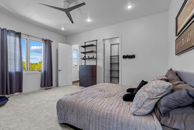 6298 E Summit View Dr, Springfield, MO 65809 - carpeted bedroom featuring recessed lighting and a ceiling fan