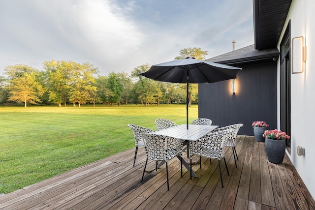 6298 E Summit View Dr, Springfield, MO 65809 - wooden terrace with a yard and outdoor dining space