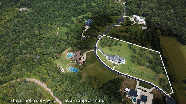 6298 E Summit View Dr, Springfield, MO 65809 - view of property location featuring a forest and property parcel outlined