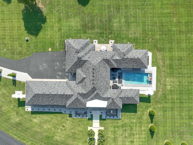 6298 E Summit View Dr, Springfield, MO 65809 - aerial view of property and surrounding area featuring a pool area