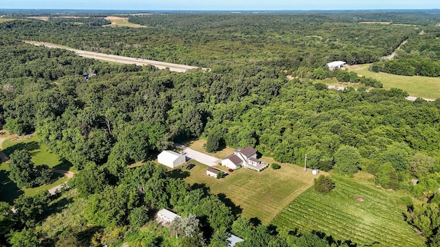3711 W Farm Road 14, Brighton, MO 65617 - aerial view of property and surrounding area with a heavily wooded area
