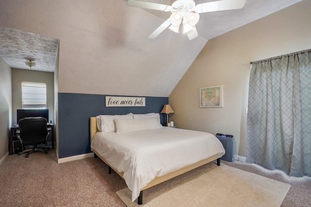 3711 W Farm Road 14, Brighton, MO 65617 - bedroom featuring carpet flooring, a ceiling fan, a desk, and lofted ceiling