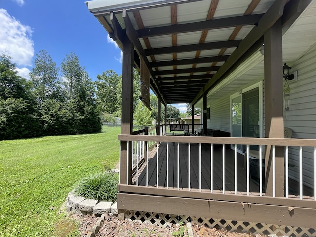 2105 Oakridge Dr, Ava, MO 65608 - wooden deck with a lawn