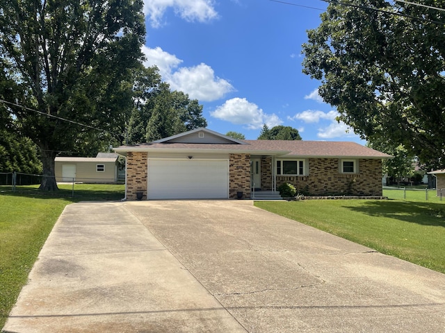 2105 Oakridge Dr, Ava, MO 65608 - ranch-style house featuring brick siding, a garage, and concrete driveway