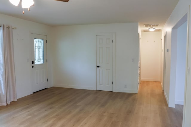 325 N Delaware Ave, Nixa, MO 65714 - entrance foyer featuring light wood-type flooring and a ceiling fan