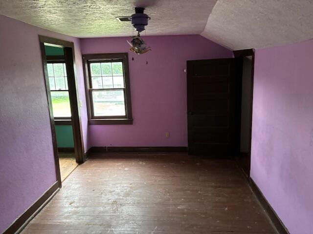 148 E Front St, Fordland, MO 65652 - bonus room with a textured ceiling, hardwood / wood-style floors, and vaulted ceiling