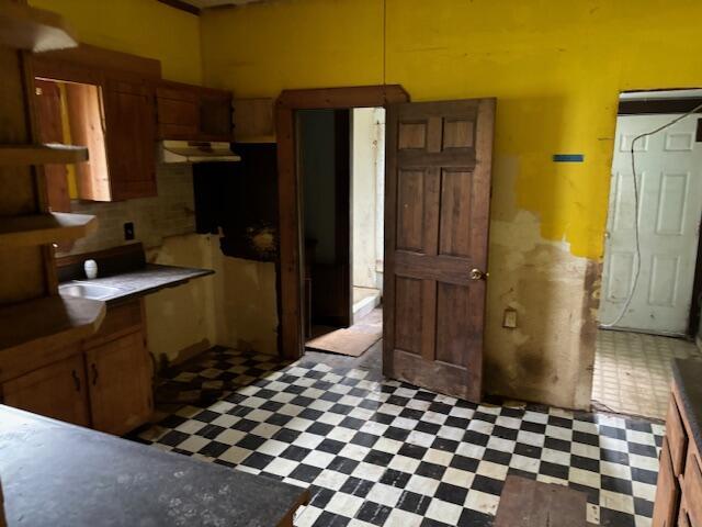 148 E Front St, Fordland, MO 65652 - kitchen with light floors and ventilation hood