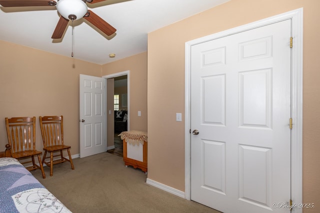 1704 Luna Dr, West Plains, MO 65775 - bedroom with light colored carpet and a ceiling fan