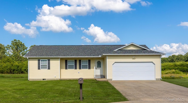 1704 Luna Dr, West Plains, MO 65775 - single story home featuring driveway, a garage, a front yard, and roof with shingles