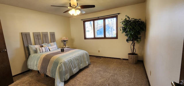 16 Magnolia Ct Unit B, Branson, MO 65616 - carpeted bedroom featuring baseboards and ceiling fan