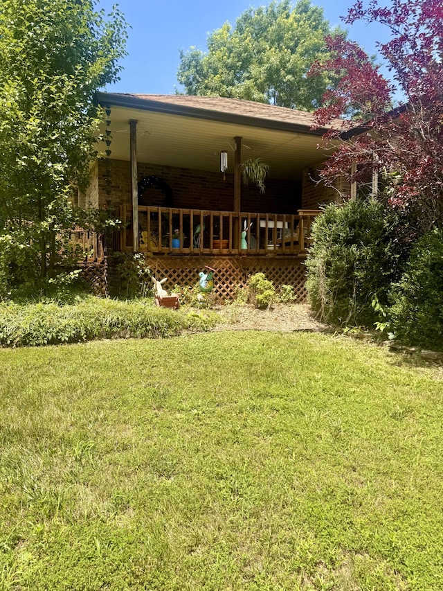 1249 Stonebrook Rd, Ozark, MO 65721 - back of house with a yard and covered porch