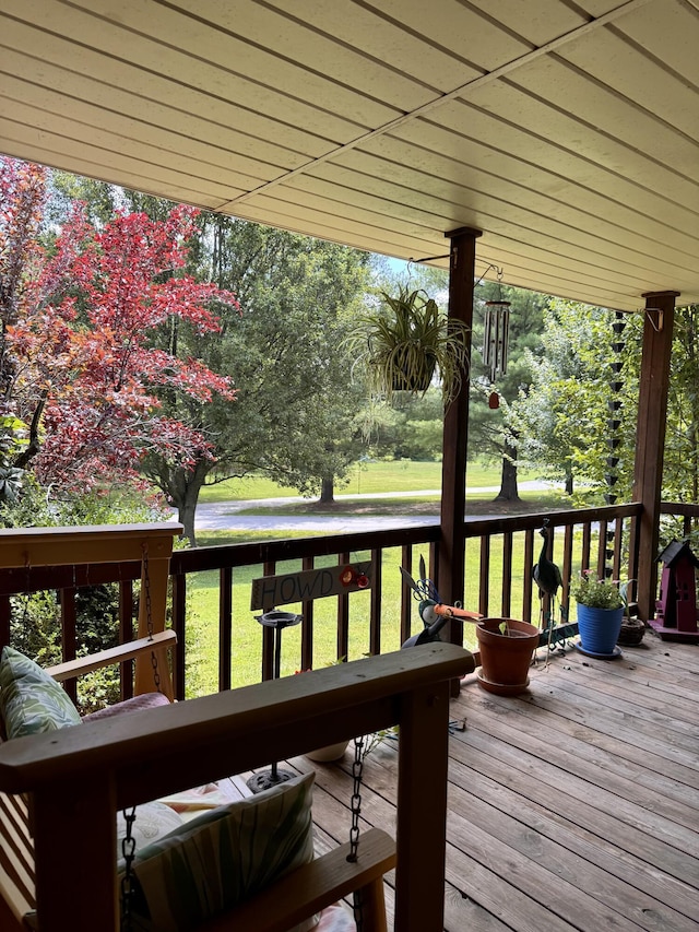 1249 Stonebrook Rd, Ozark, MO 65721 - wooden deck featuring a lawn