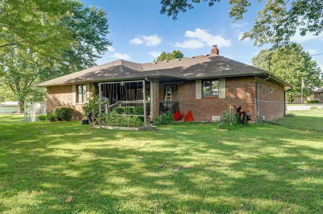 263 Crystal Ave, Sparta, MO 65753 - view of front of home with brick siding and a chimney