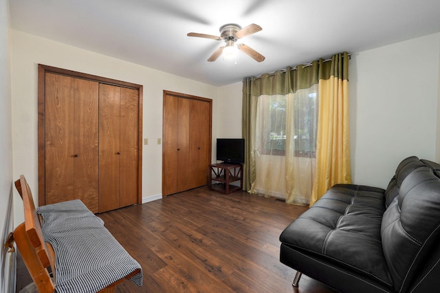 263 Crystal Ave, Sparta, MO 65753 - living area with a ceiling fan and wood finished floors