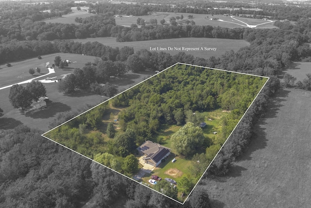 1917 Willoughby Rd, Clever, MO 65631 - aerial view of property and surrounding area with property parcel outlined