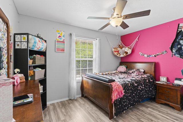 1917 Willoughby Rd, Clever, MO 65631 - bedroom with wood finished floors and ceiling fan