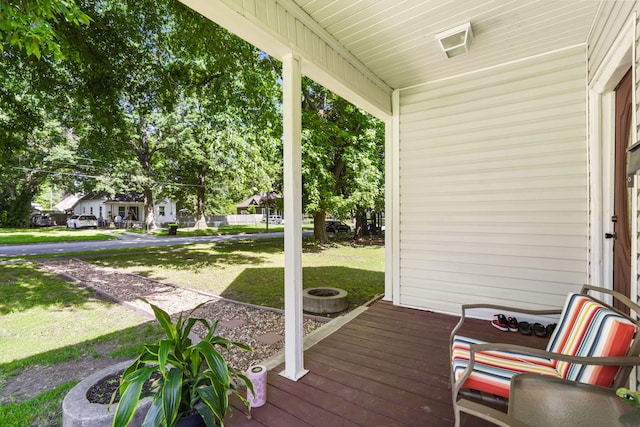 2116 N Main Ave, Springfield, MO 65803 - wooden deck featuring a yard
