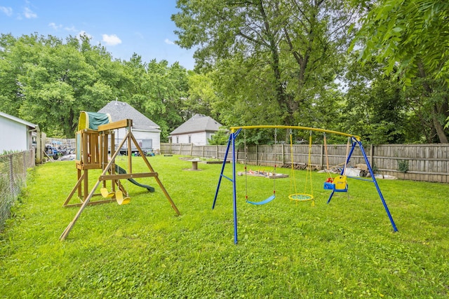2116 N Main Ave, Springfield, MO 65803 - view of jungle gym with a fenced backyard