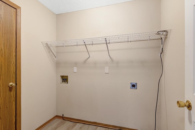 5590 S Aaron Ave, Springfield, MO 65810 - washroom with washer hookup, hookup for an electric dryer, and light wood-type flooring