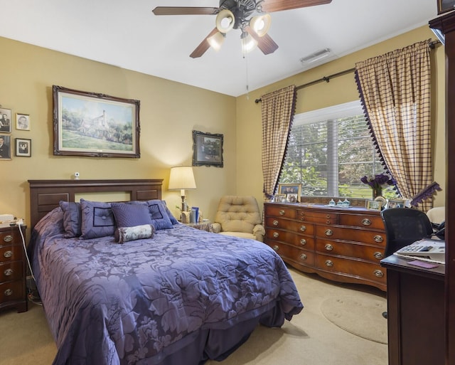 110 Stillwood Dr, Branson, MO 65616 - bedroom with light colored carpet and a ceiling fan