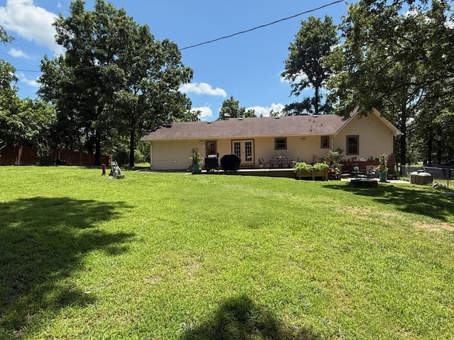 16051 Mo 142, Thayer, MO 65791 - rear view of property with french doors and a patio area