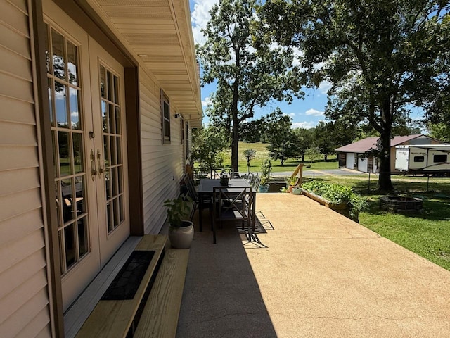 16051 Mo 142, Thayer, MO 65791 - view of patio / terrace with outdoor dining space and french doors