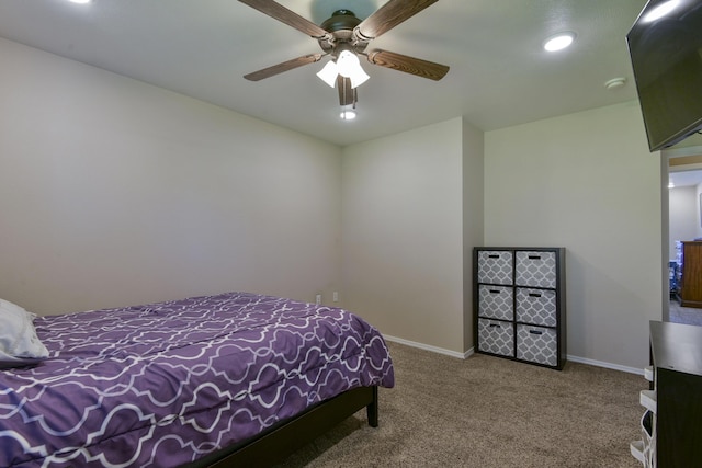 440 Spring Meadow Pkwy, Branson, MO 65616 - carpeted bedroom featuring a ceiling fan and recessed lighting