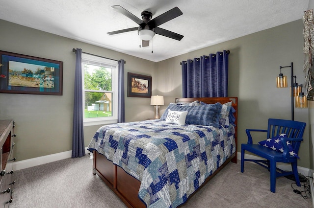 1841 E Dale St, Springfield, MO 65803 - carpeted bedroom with a ceiling fan and a textured ceiling
