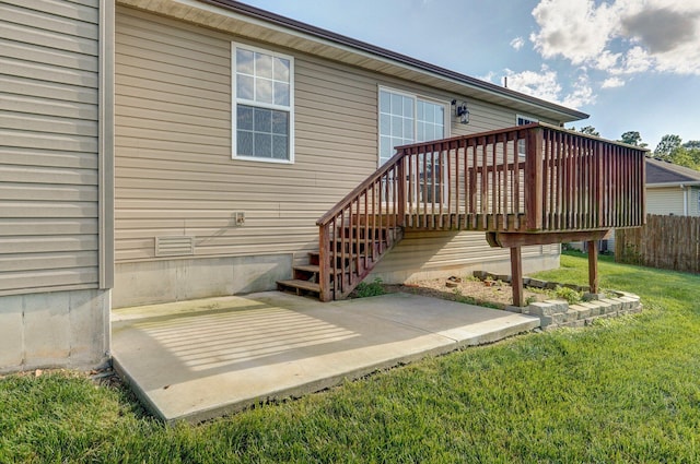 1603 W Robin St, Ozark, MO 65721 - wooden deck featuring a patio area